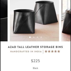 NWT Black leather storage bin - The Citizenry